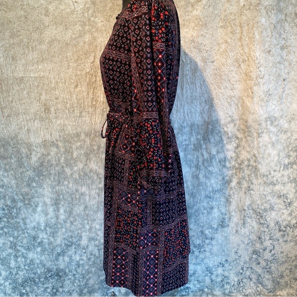 Loft Bohemian Black and Red Patterned dress with Tassels size S - Picture 9 of 10